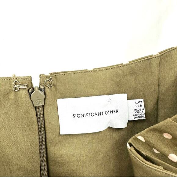 Significant Other Edie Polka Dot Cotton Mini Dress Sz 10 - Picture 9 of 13